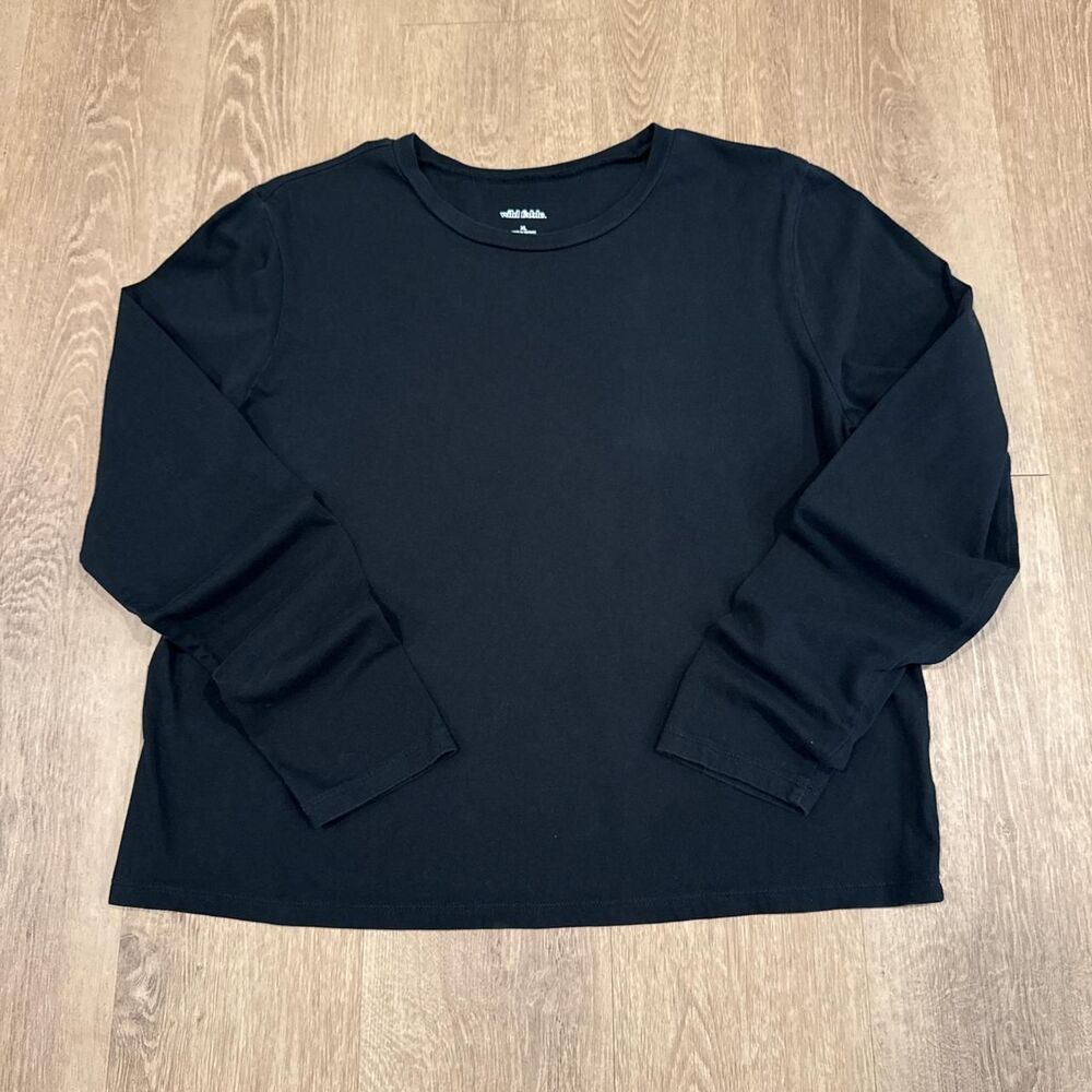 Women's cropped boxy fit long sleeve tee Size XL